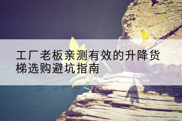 德城升降货梯怎么选-工厂老板亲测有效的升降货梯选购避坑指南